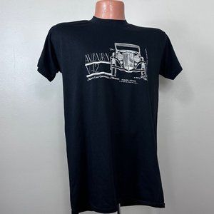 Vintage 1980s Auburn Cord Duesenberg Museum T-Shirt 30s Auburn V-12 Antique Car